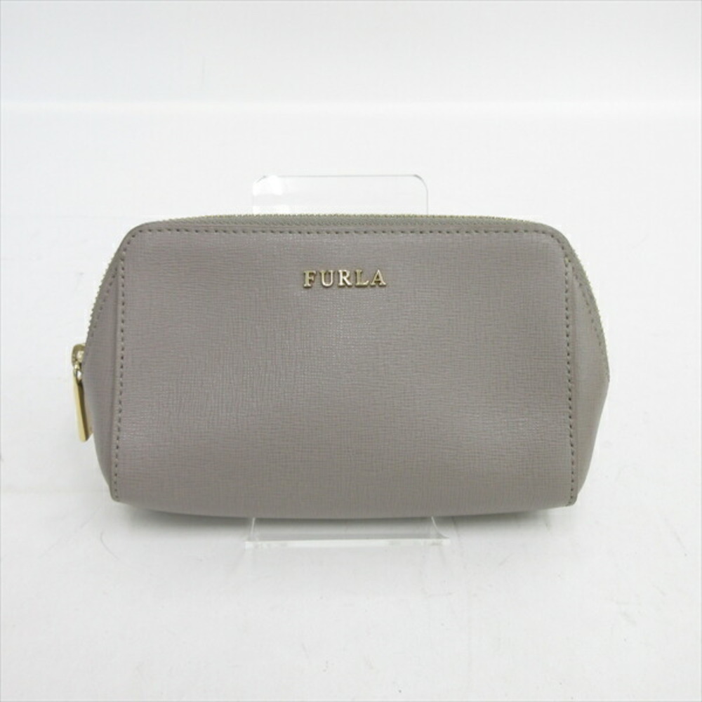 Furla Pouch Cosmetics Accessories Gray Bag